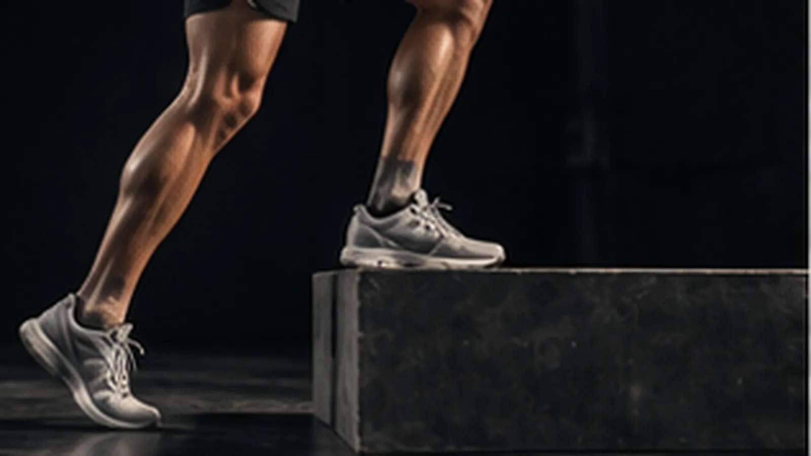 Runner's knee shown with subtle alignment guides in a bright movement studio.